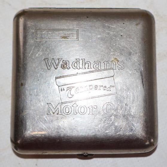 Wadham's Motoroil Advertising Travel Razor Kit: 3" x 3" x .75"