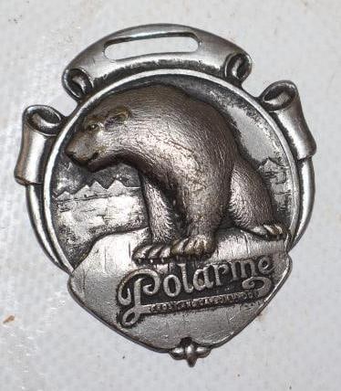 Polarine Embossed Watch Fob with Polar Bear: 1.5" x 2"