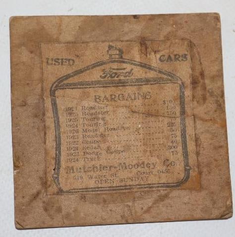 Early 1920's Ford Used Cars Advertisement: 3" x 3"