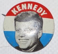 President Kennedy Pinback Badge: 1" x 1"