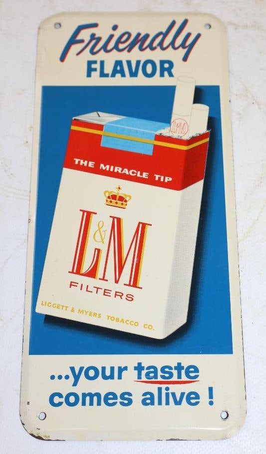 Liggett & Myers Friendly Flavor Cigarette Advertising Door Push (1 of 2)