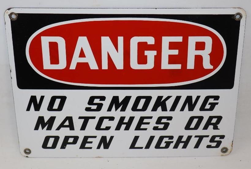 Danger No Smoking Porcelain Warning Sign (1 of 4)