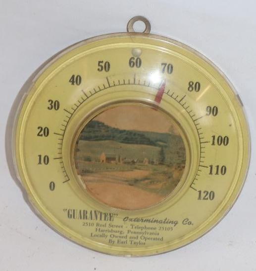 Guarantee Exteraim Co. Advertising Thermometer Harrisburg PA (1 of 2)