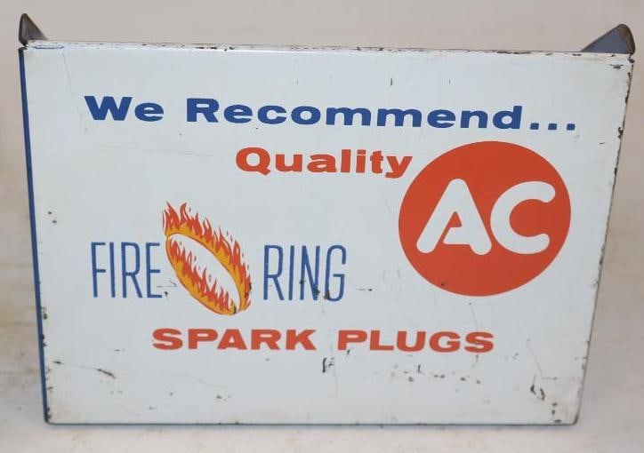 AC Fire Ring Spark Plug Advertising Countertop Catalog Display: 8" x 11.5" x 5"