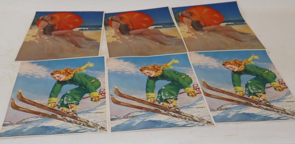 Group of 4 "Snow Queen" and "Just Waiting for You by The Ocean Blue" Thomas D. Murphy Calendar: 14.25" x 10.5" each