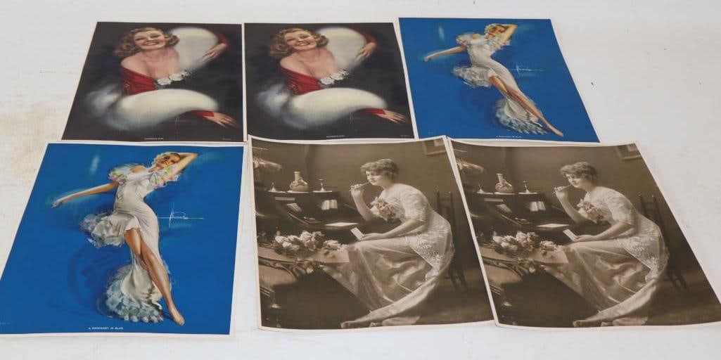 Group of 6 "Gardenia Girl," "Rhapsody in Blue," and Black and White Thomas D. Murphy Calendar: Largest is 8.5" x 11.5"
