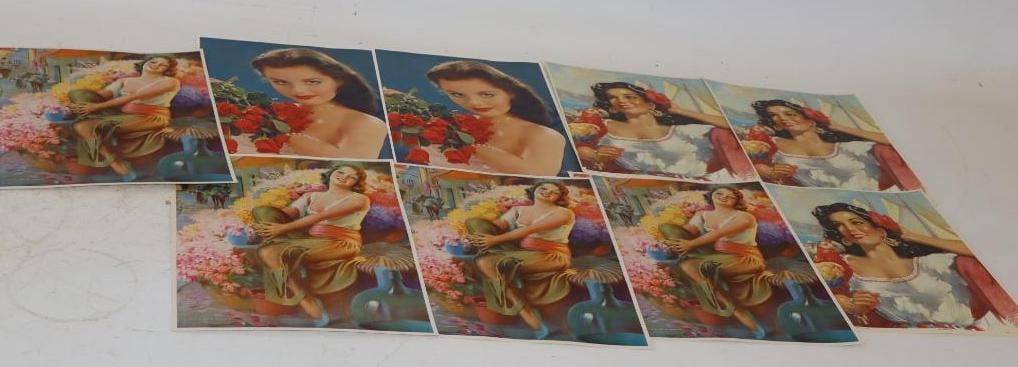 Group of 8 "Message of Love," "In Acapulco," and "Who'll Buy Me Flowers" Thomas D. Murphy Calendar: Largest is 8.5" x 11.25"