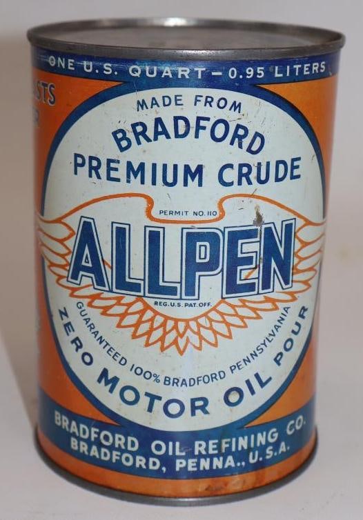 All-Penn One Quart Metal Oil Can: Empty. 32oz