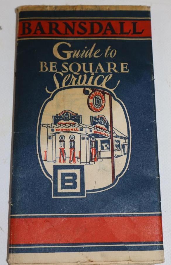 Barnsdall Gas Station Road Map: Has some staining. 3.75" x 7"