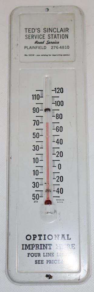 Ted's Sinclair Service Station Advertising Thermometer (1 of 2)