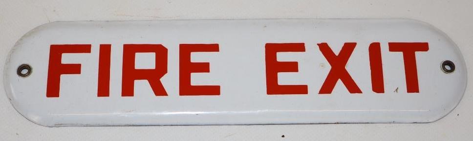 Fire Exit SSP Sign: 10" x 2.5"