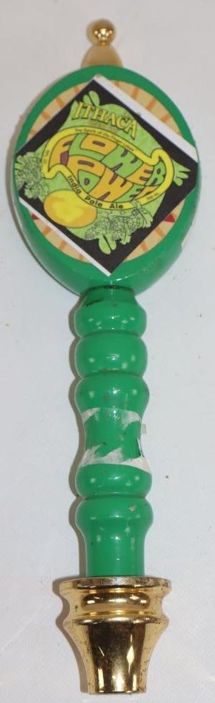 Ithica Flower Power India Pale Ale Advertising Beer Tap: 3" x 1.75" x 11.5"