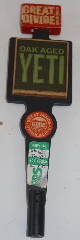 Great Divide Oak Aged Yeti Advertising Beer Tap (1 of 4)