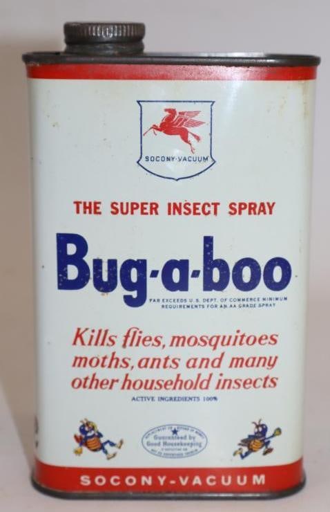 Socony-Vacuum Bug-A-Boo One Pint Oil Can: Empty. 16oz