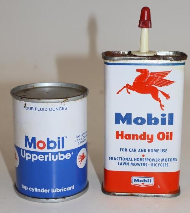 Group of 2 Mobil Upperlube, and Handy Oil Can: 4oz each