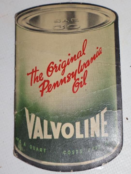 Valvoline Oil Can Shaped Auto Record Book: 2.5" x 4"