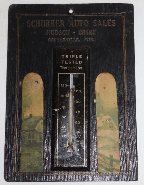 Hudson Essex Schurrer Auto Sales Advertising Thermometer (1 of 4)