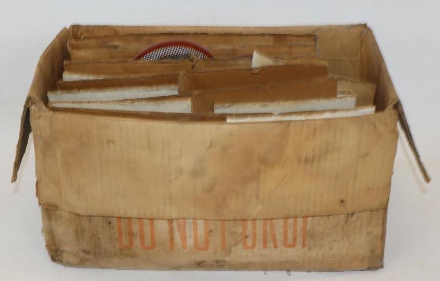 Group of 16 Red Reflective Advertising Plastic Letters: Largest is 9.5" x 11"