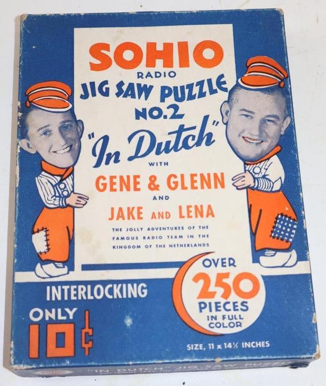 Sohio Jigsaw Puzzle Number 2 in Original Box: 6.25" x 8.25" x 1" appears to be complete