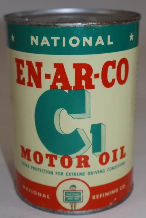En-Ar-Co C1 Metal 1 Quart Oil Can: 32 oz empty