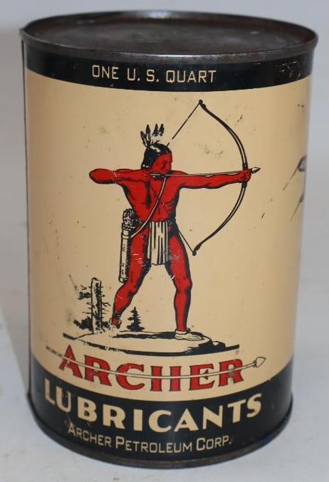 Archer 1 Quart Metal Oil Can: 32 oz empty