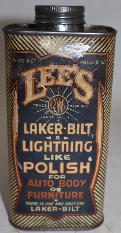 Lee's Laker-Bilt Lightening Like Automobile Polish Can (1 of 4)