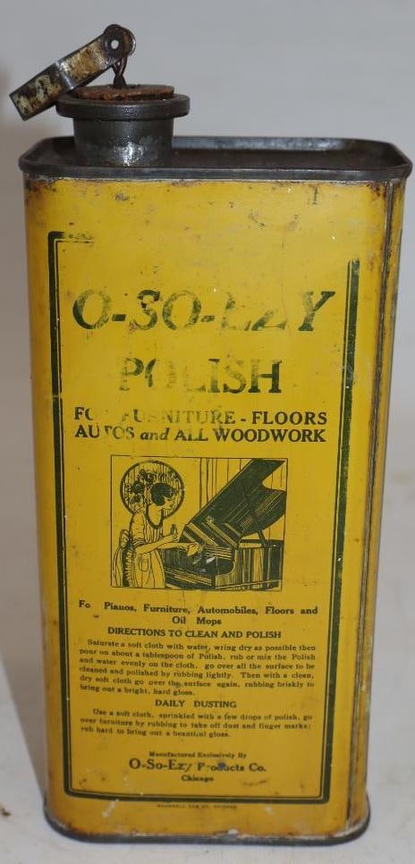 Graphic O-So-Ezy Auto Polish Can: 32 oz empty