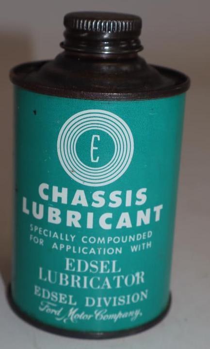 Ford Motor Company Edsel Chassis Lubricant Oil Can (1 of 2)