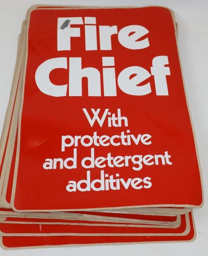 Group of 23 Texaco Fire Chief Gas Pump Decals: 10.5" x 15" each