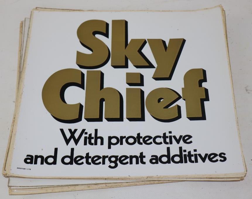 Group of 23 Texaco Sky Chief Gas Pump Decals: 11" x 10" each