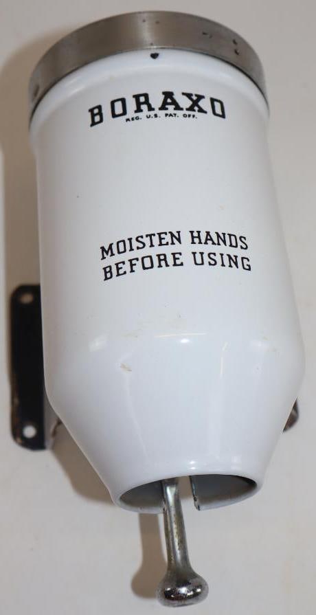 Boraxo Porcelain Gas Station Restroom Hand Cleaner Dispenser: 5" x 8" x 6.5"