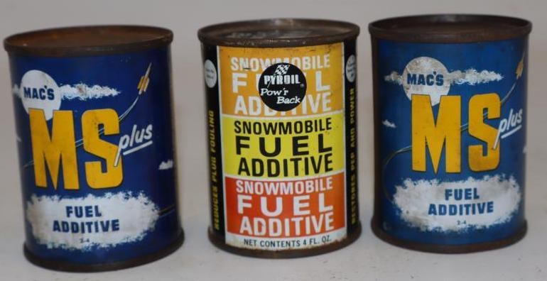 Group of 3 MS Plus & Pyroil Fuel Additive Cans: 4 oz each