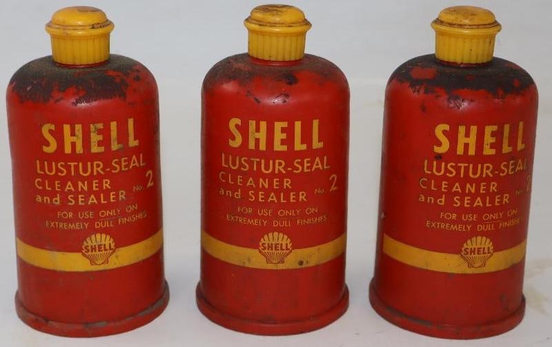 Group of 3 Shell Luster Seal Cleaner Bottles: 16 oz each