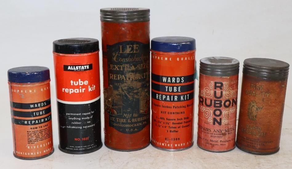 Group of 6 Different Tire Tube Repair Kits (1 of 2)