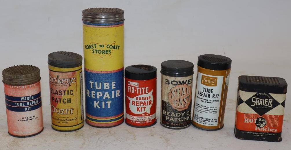 Group of 7 Different Tire Repair Kits (1 of 2)