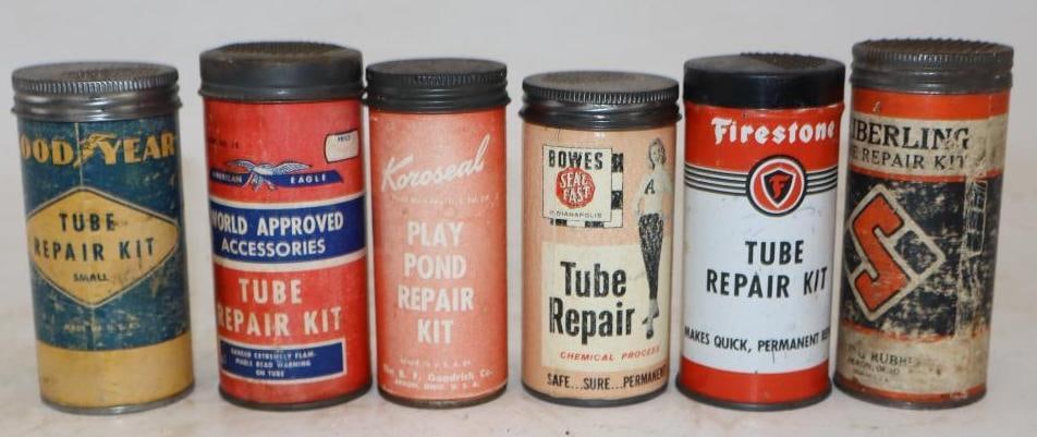 Group of 6 Different Tire Tube Repair Kits (1 of 2)