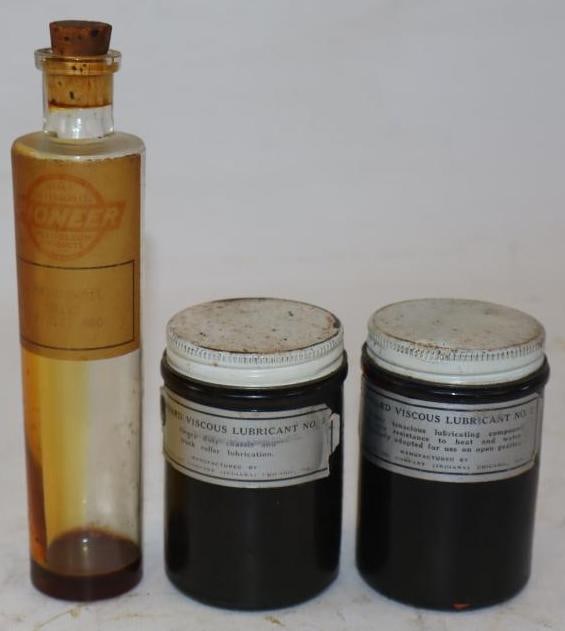 Group of 3 Standard & Pioneer Oil Sample Bottle & Jars (1 of 2)