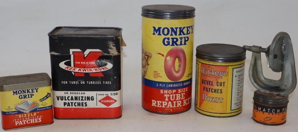 Group of 5 Different Tire Repair Kits & Vulcanizer (1 of 6)