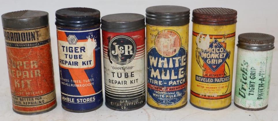 Group of 6 Different Auto Tire Repair Kits (1 of 2)