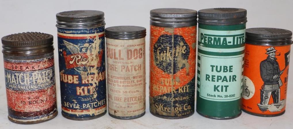 Group of 6 Different Auto Tire Repair Kits (1 of 2)