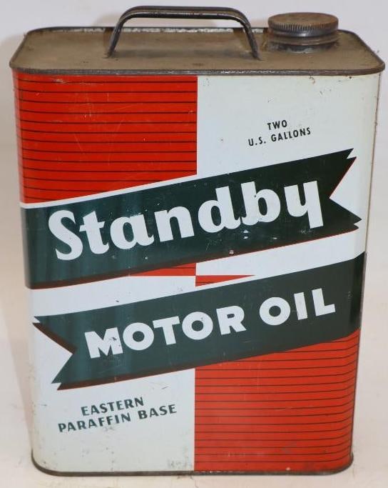 Standby Two Gallon Oil Can: 8.5" x 5.5" x 11.5"