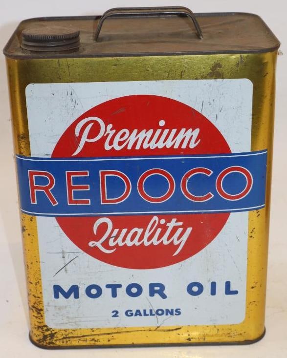 Red Head Redoco Two Gallon Oil Can: 8.5" x 5.5" x 11.5"