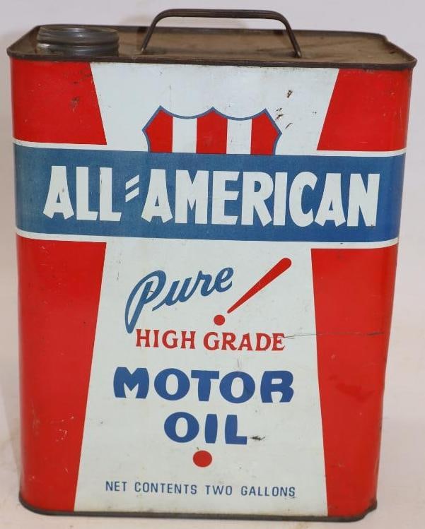 Pittsburgh Penn All American Two Gallon Oil Can: Missing cap. 8.5" x 5.5" x 11.5"