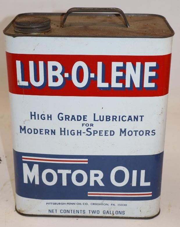 Lub-O-Lene Two Gallon Oil Can: 8.5" x 5.5" x 11.5"