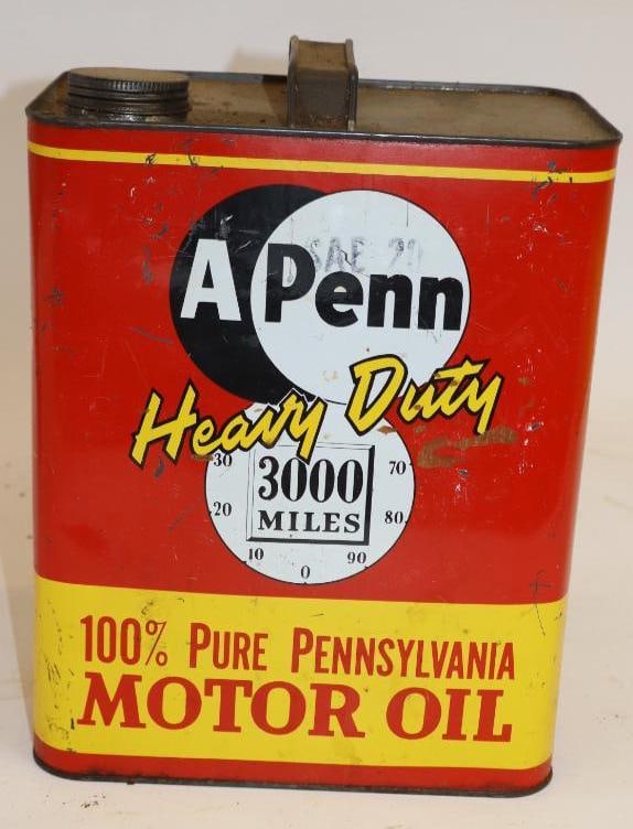 A Penn HD Two Gallon Oil Can: 8.5" x 5.5" x 11.5"