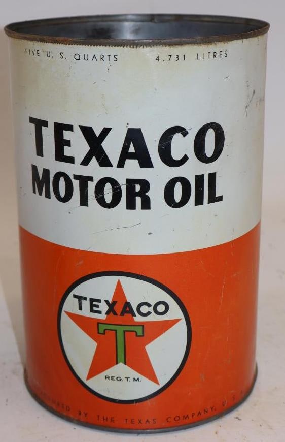 Texaco Five Quart Metal Oil Can (1 of 5)