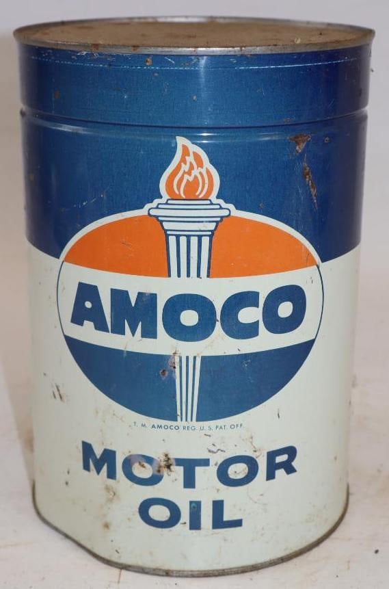 Amoco Five Quart Metal Oil Can (1 of 5)