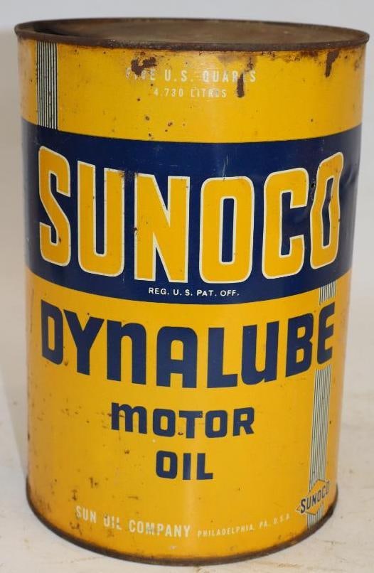 Sunoco Dynalube Five Quart Metal Oil Can (1 of 5)