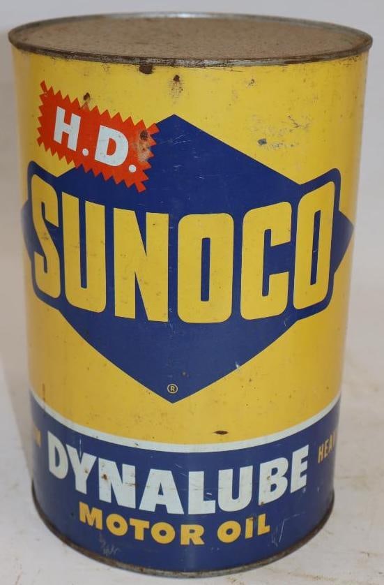 Sunoco Dynalube HD Five Quart Metal Oil Can (1 of 4)
