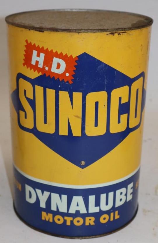 Sunoco Dynalube HD Five Quart Metal Oil Can (1 of 4)
